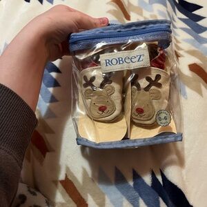 Robeez Beige and Tan Baby Booties